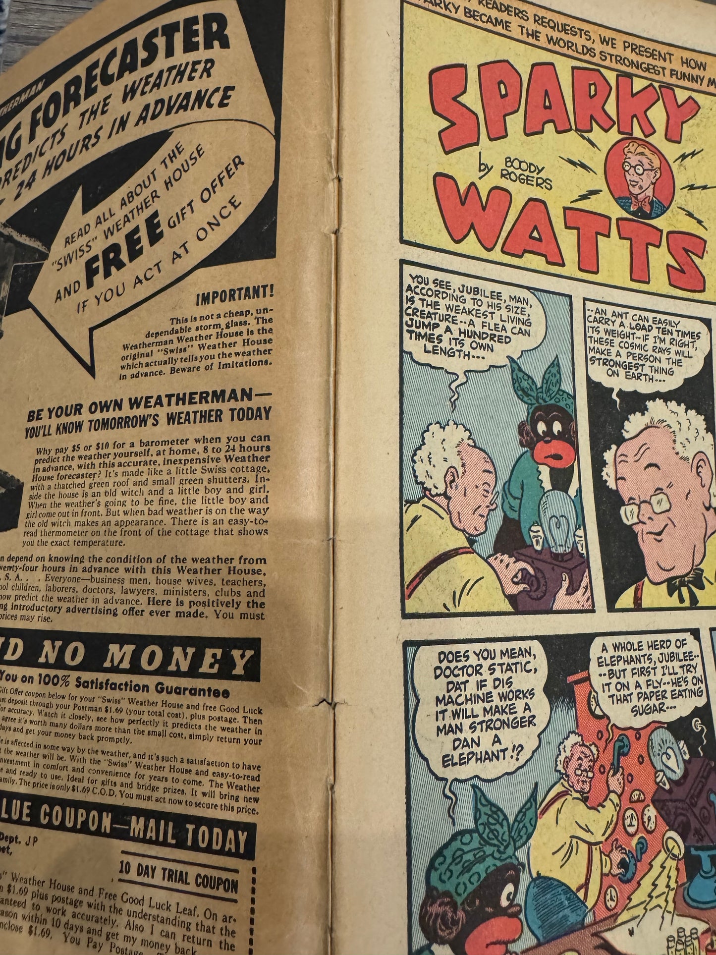 Sparky Watts #4 (Columbia, 1944) Bloody Rogers, Golden Age See All Pictures