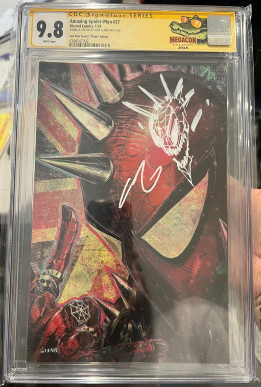 AMAZING SPIDER-MAN #37 CGC SS 9.8 JOHN GIANG SIGNED & REMARQUE W/ Custom Label from Megacon Orlando