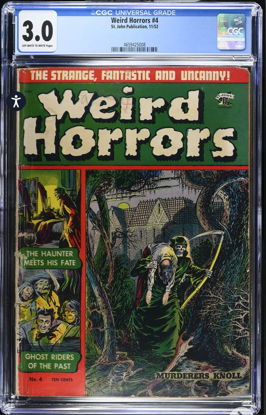 WEIRD HORRORS #4 CGC 3.0 (St. John, 1952) Golden Age Pre Code Horror
