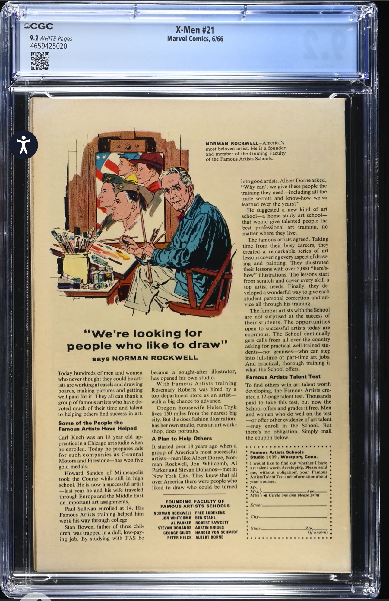 Uncanny X-Men #21 CGC 9.2 (Marvel, 1966) Rare White Pages