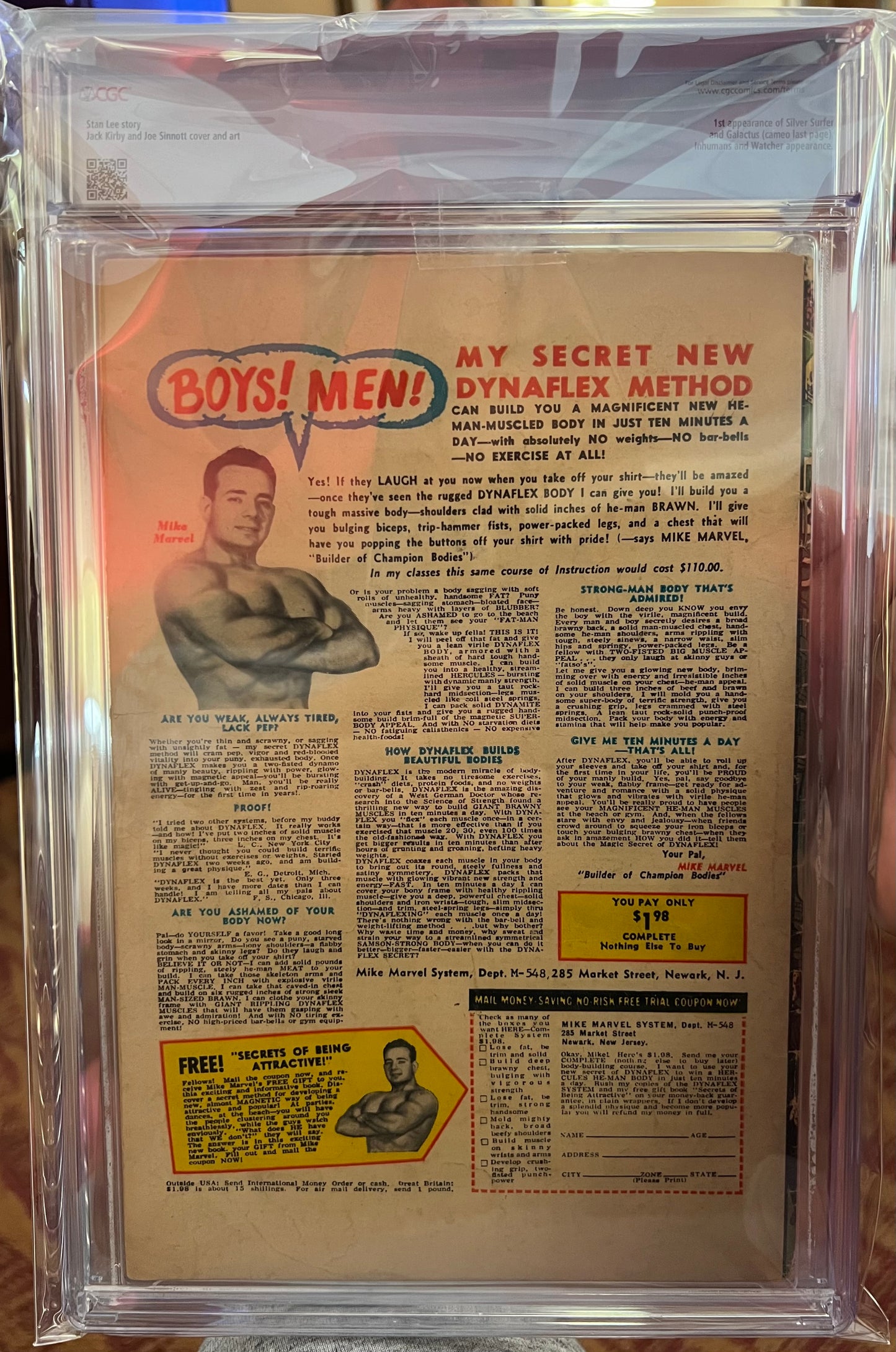Fantastic Four #48 CGC 3.0 ( Marvel, 1966) Off White Pages w/ Custom Logo (1st Silver Surfer & Galactus)