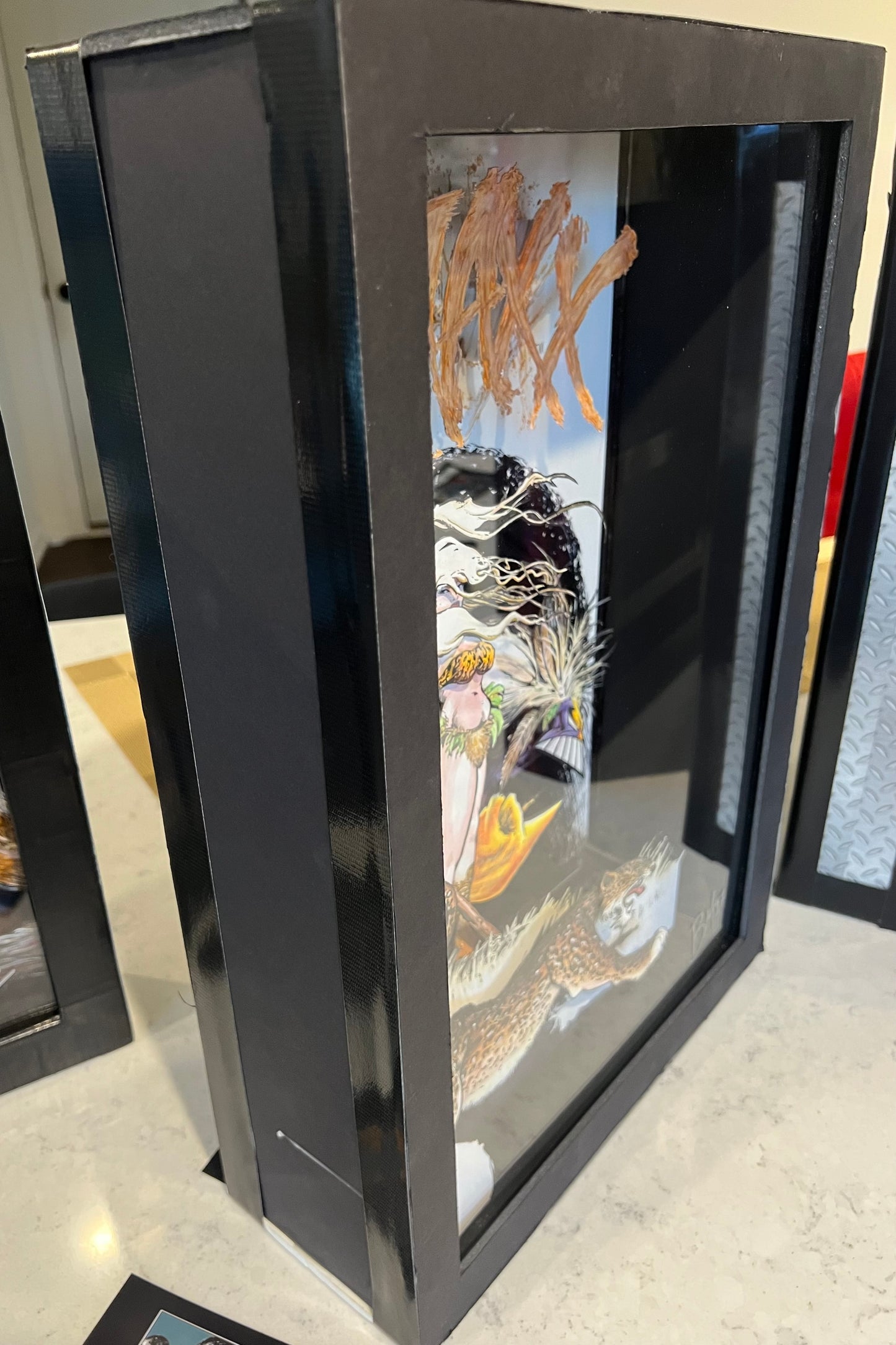 The Maxx Shadowbox by Barry (A One of a Kind Shadowbox Art)