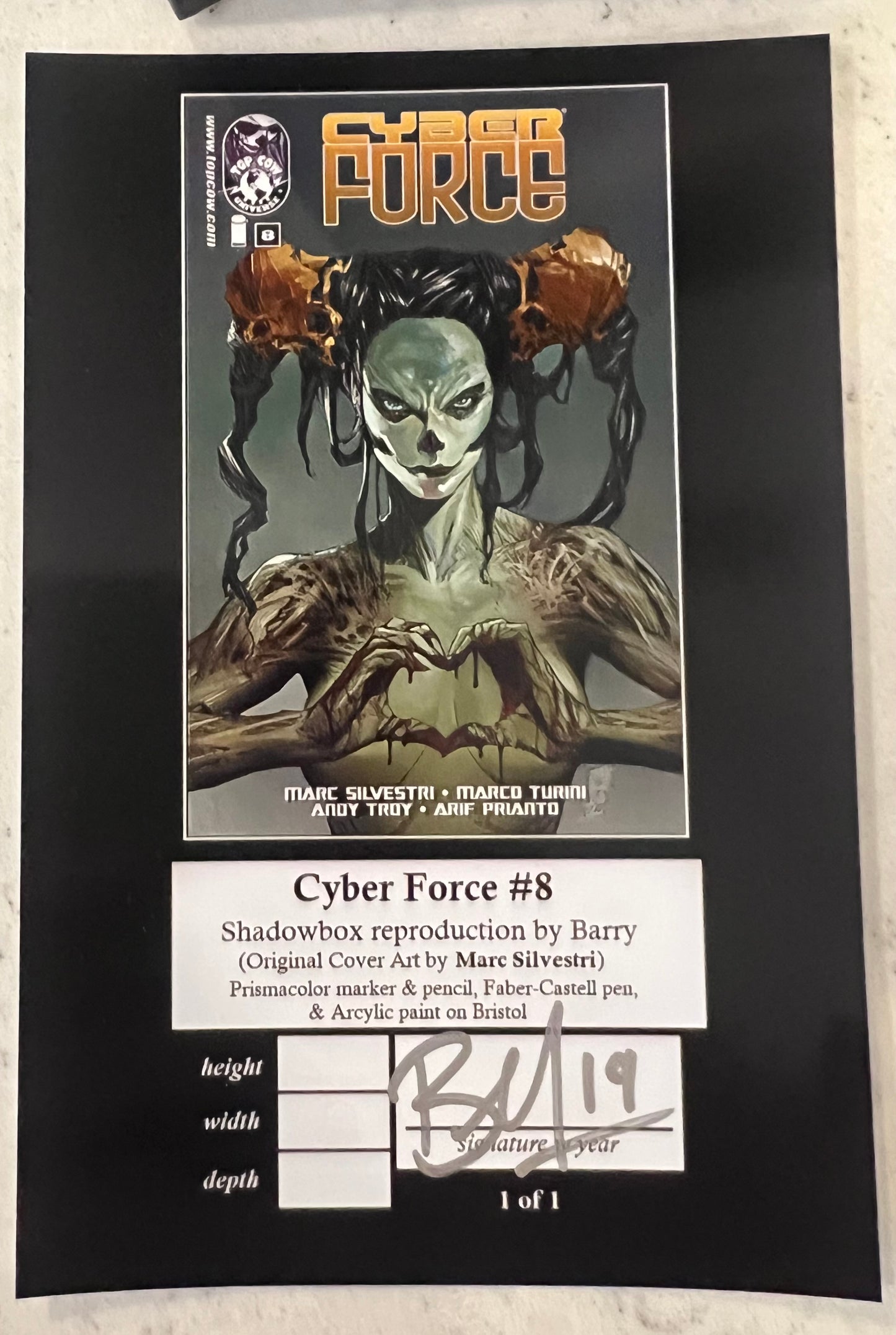 Cyberforce Shadowbox by Barry (A One of a Kind Shadowbox Art)