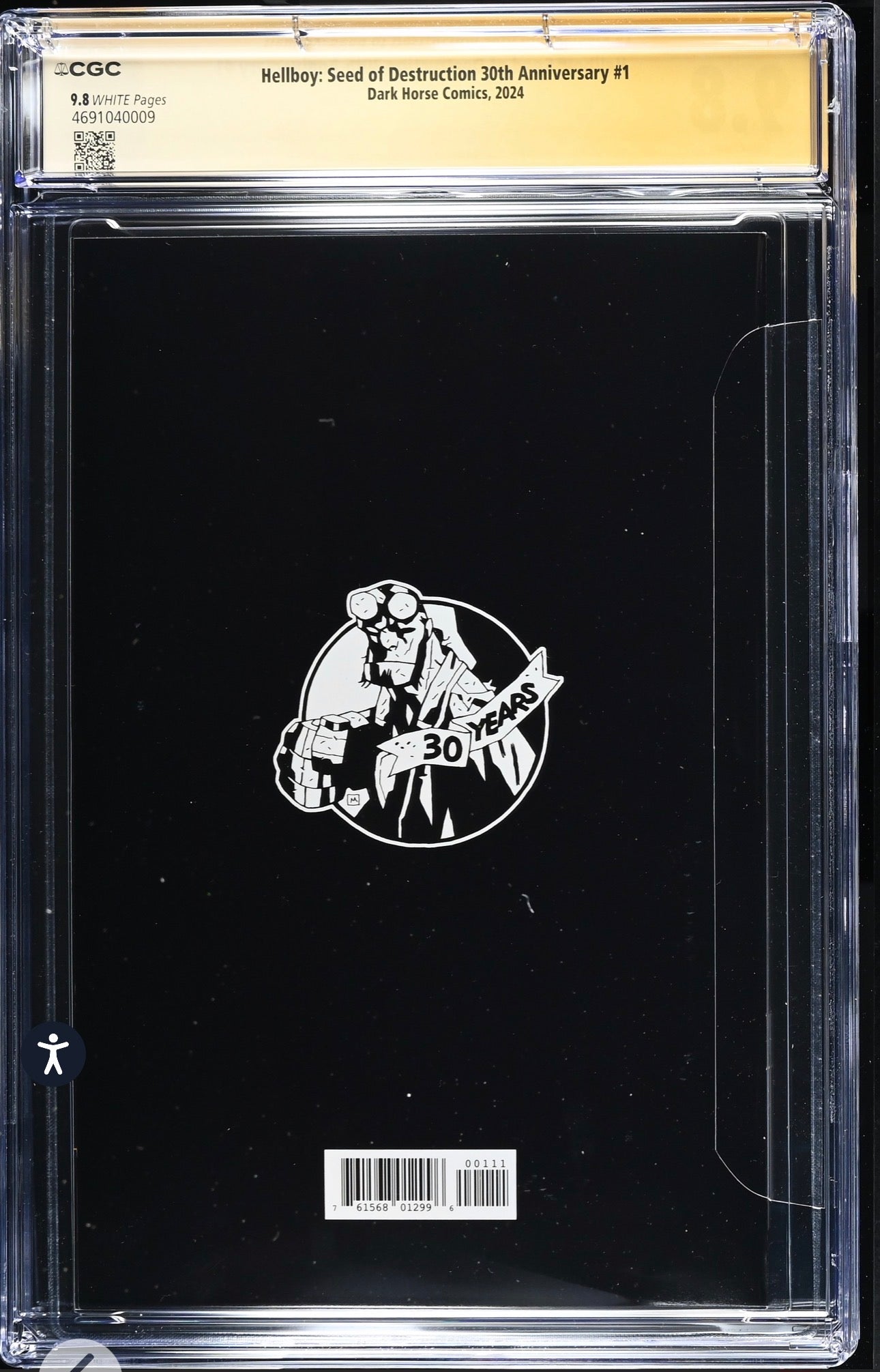 Hellboy: Seed Of Destruction 30th Anniversary #1 CGC SS 9.8 Signed By Ron Perlman (Dark Horse, 2024, San Diego Comic Con Variant)