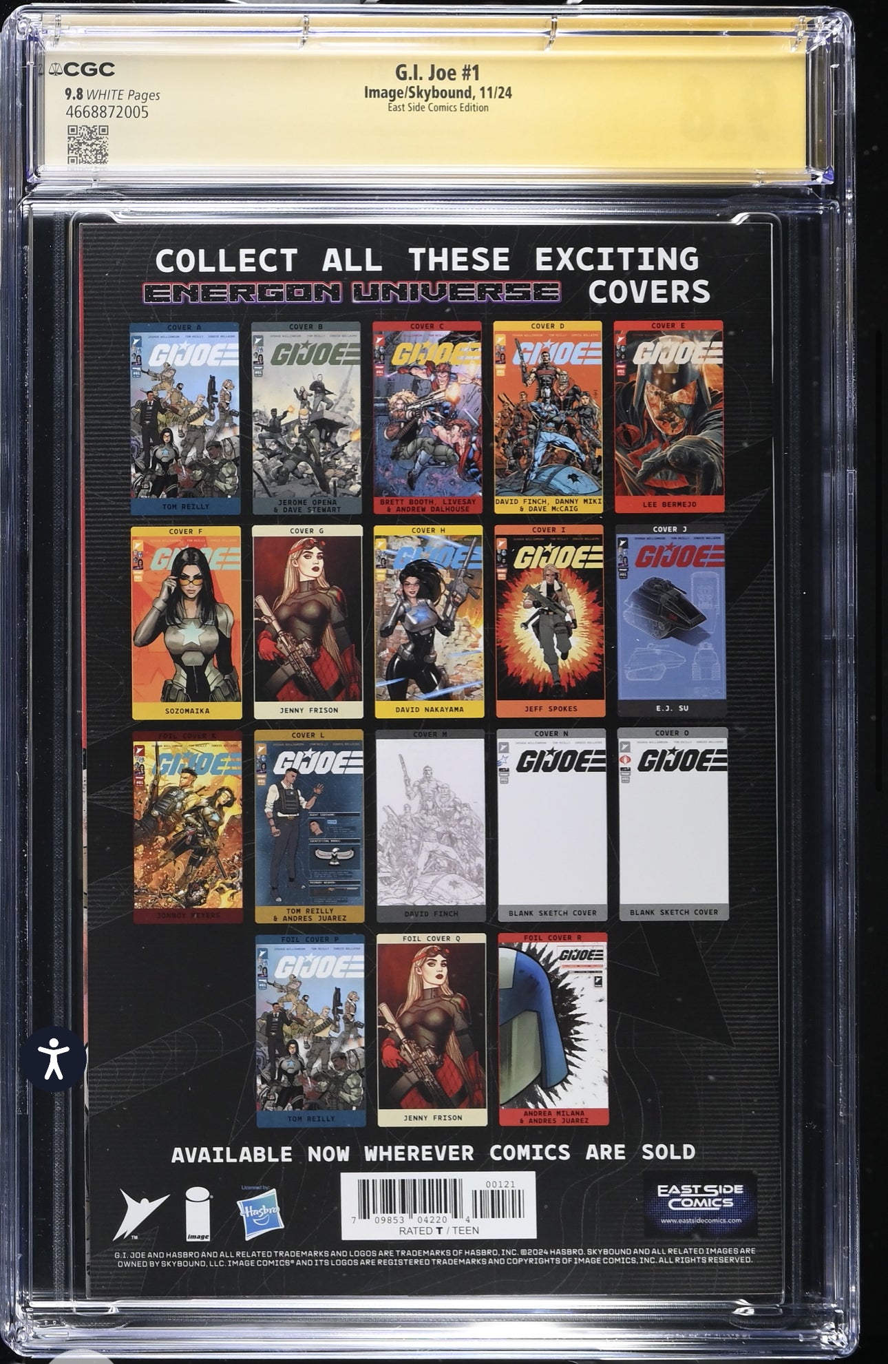 G.I. JOE #1 CGC SS 9.8 SIGNED BY NATALI SANDERS (Virgin NYCC Variant) Image, 2025