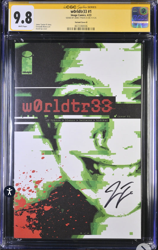 W0rldtr33 #1 CGC SS 9.8 (Image, 2023) Variant Signed by James Tynion IV