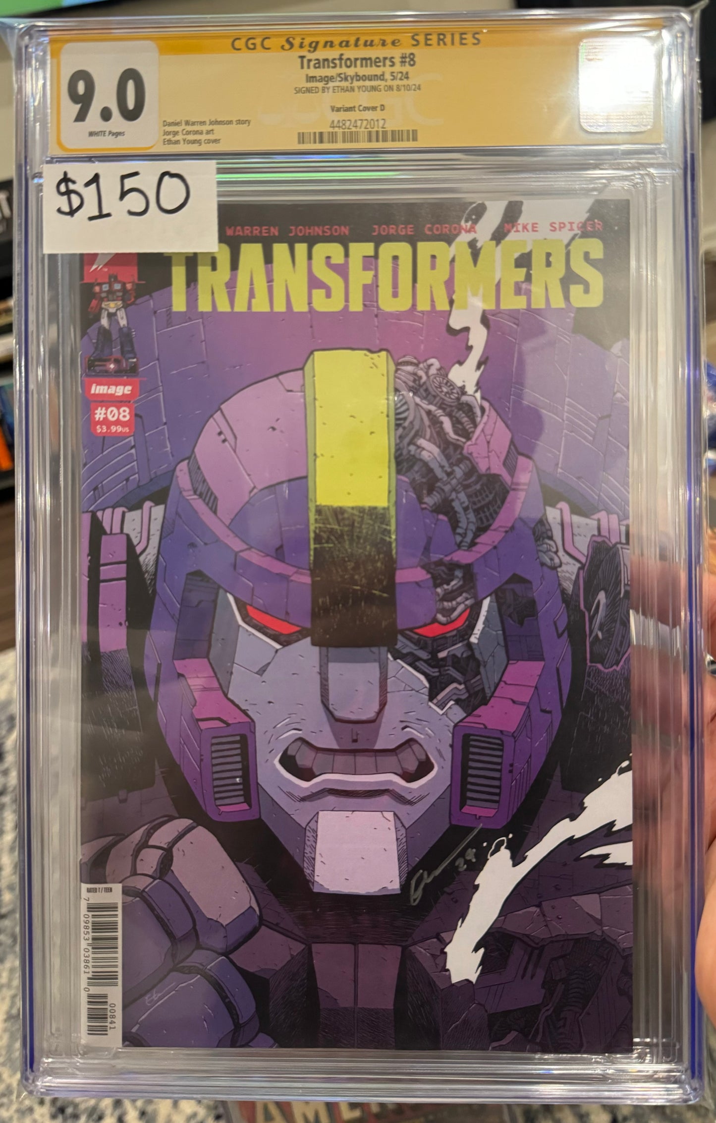 Transfomers #8 CGC SS 9.0 ( Image/Skybound, 2024) signed by Ethan Young