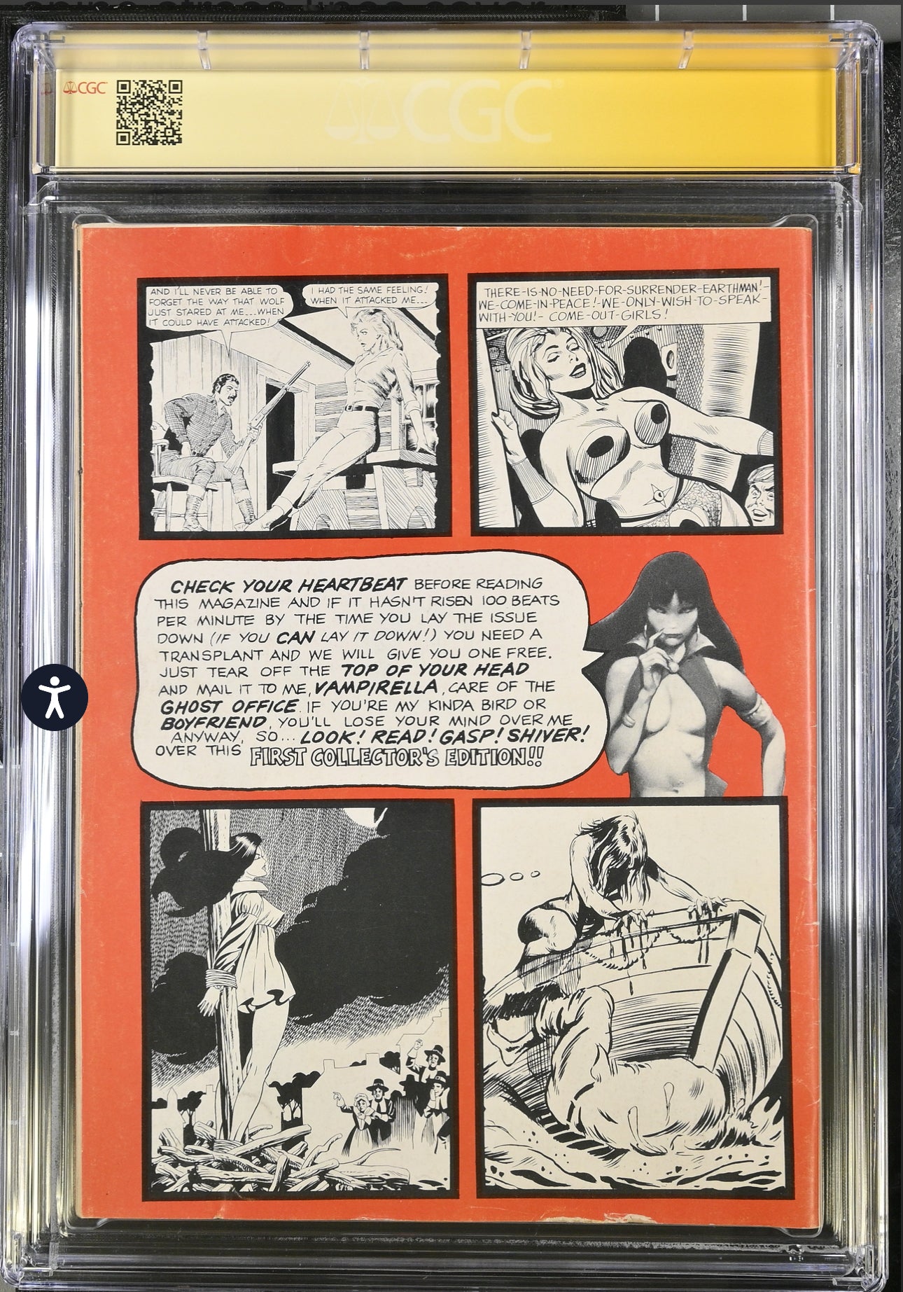 Vampirella #1 CGC SS 7.0 ( Warren, 1969) Signed By James Warren Origin & 1st Appearance of Vampirella