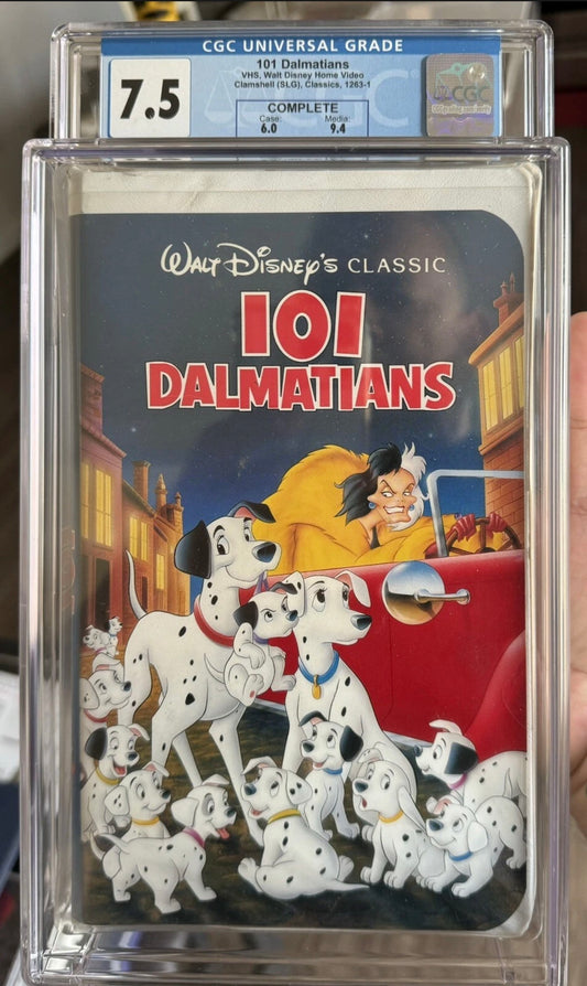 101 Dalmatians VHS CGC 7.5 (Walt Disney Home Video) Case 6.0, Media 9.4