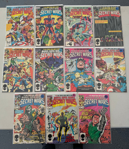 Marvel Super Heroes Secret Wars (Marvel, 1984) Lot Of 11 Books 1-7,9-12 (Does not include #8)