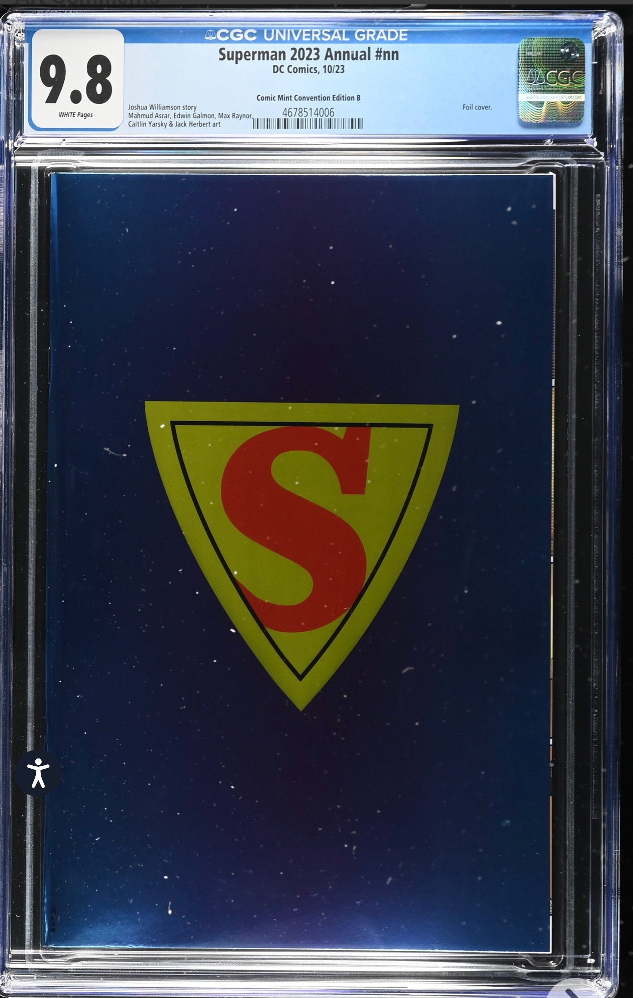 SUPERMAN ANNUAL #1 CGC 9.8 (DC, NYCC Foil Logo Variant, 2023)