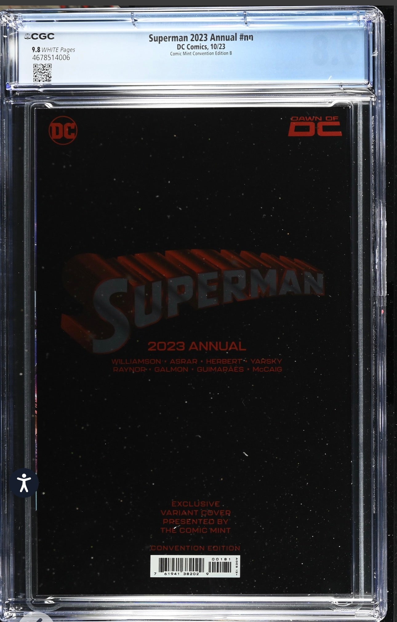 SUPERMAN ANNUAL #1 CGC 9.8 (DC, NYCC Foil Logo Variant, 2023)