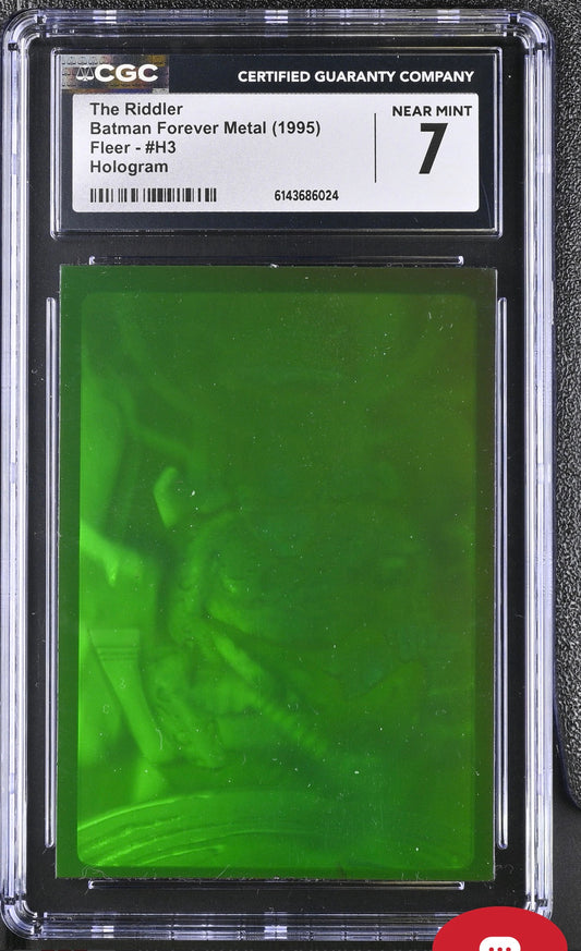 1995 Fleer Metal Batman Forever Hologram The Riddler #H3 CGC 7 NM