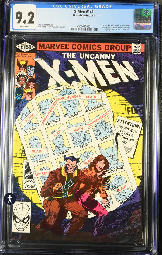 Uncanny X-Men #141 CGC 9.2 (Marvel, 1981) 1st Appearance of Rachel