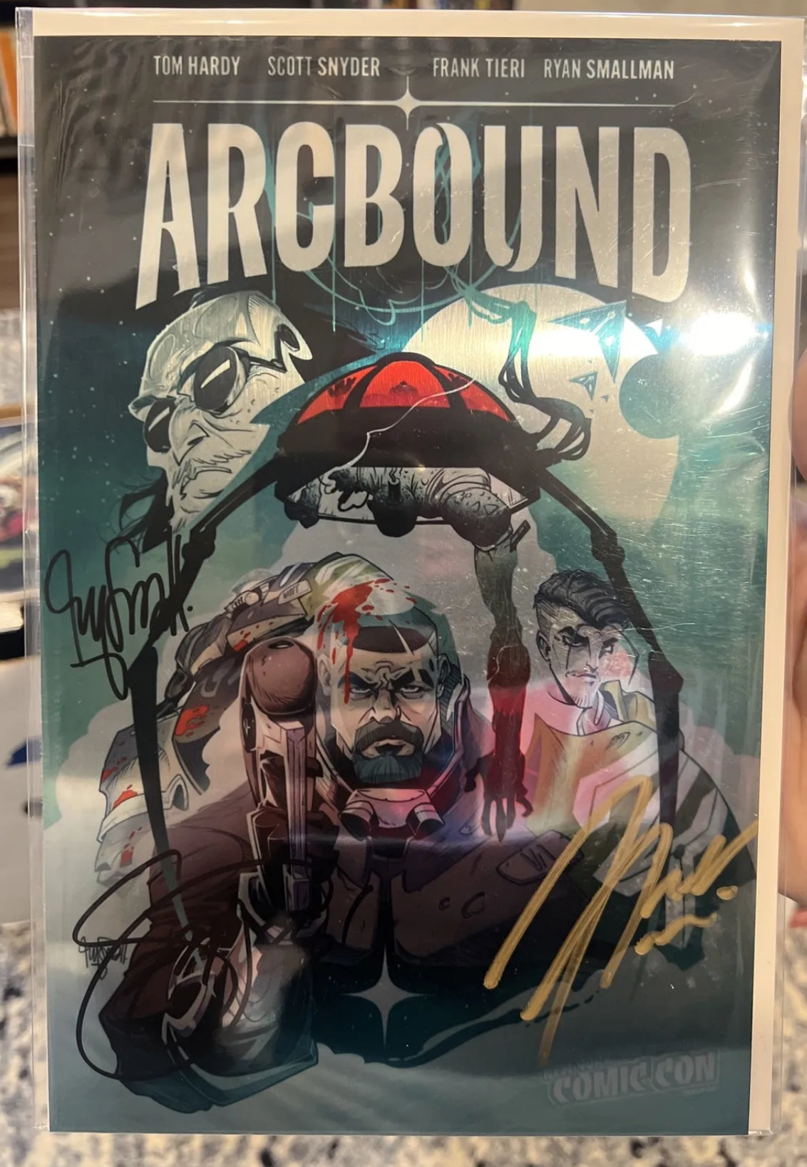 Arcbound #1 Ashcan Metal NYCC 2023 Set of 5 Signed By Tom Hardy, Scott Snyder, Smallman, Tieri, Mann (See Description for Signature guide)