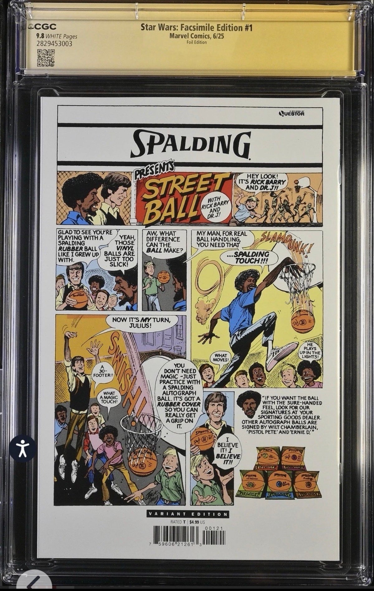 Star Wars #1 Facsimile Foil CGC SS 9.8 Signed By Roy Thomas & Howard Chaykin (Marvel, 2025)