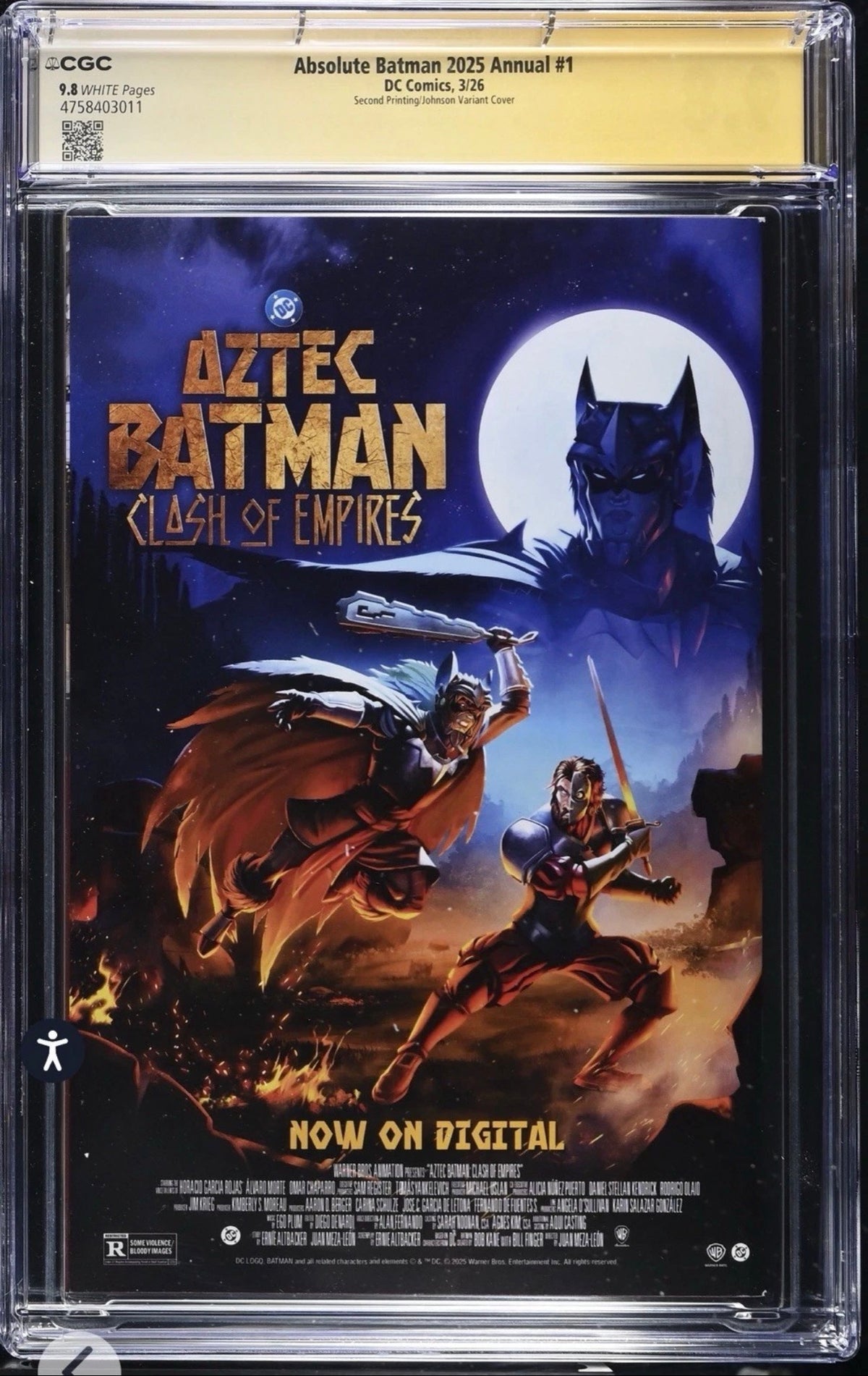 Absolute Batman 2025 Annual #1 CGC SS 9.8 Signed By James Harren, Daniel Warren Johnson, Scott Snyder, & Mike Spicer (DC, 2026) 2nd Printing