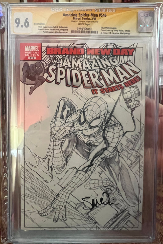 Amazing Spider-Man #546 CGC SS 9.6 (Marvel, 2008) Signed by Steve McNiven