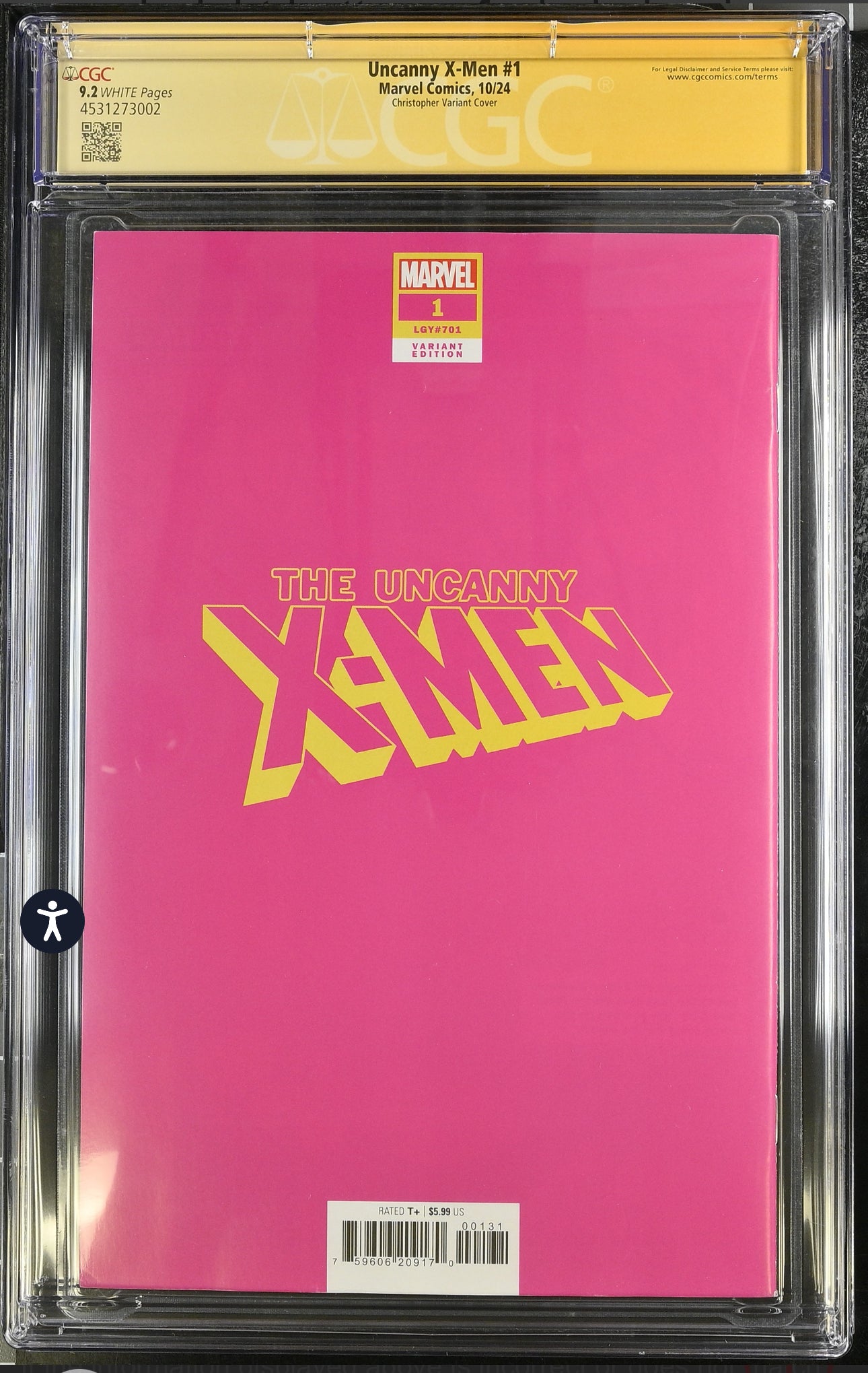 Uncanny X-Men #1 CGC SS 9.2 (Marvel, 2024) JTC Variant Signed By Marquez & JTC