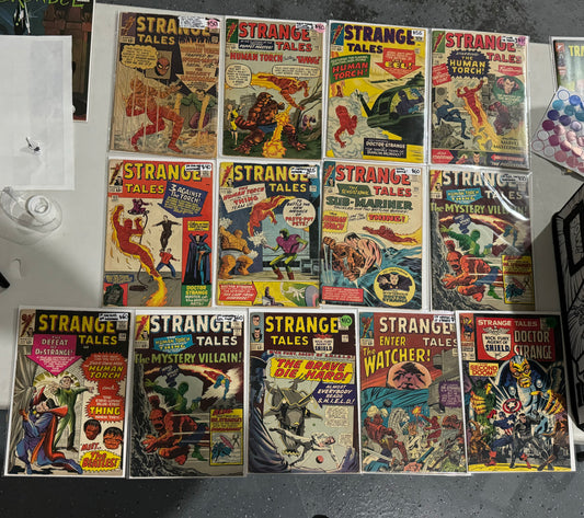 Strange Tales (Marvel, Silver Age) Lot Of 13 Books 116-118,122,124,125,127x2,130,134,139,161