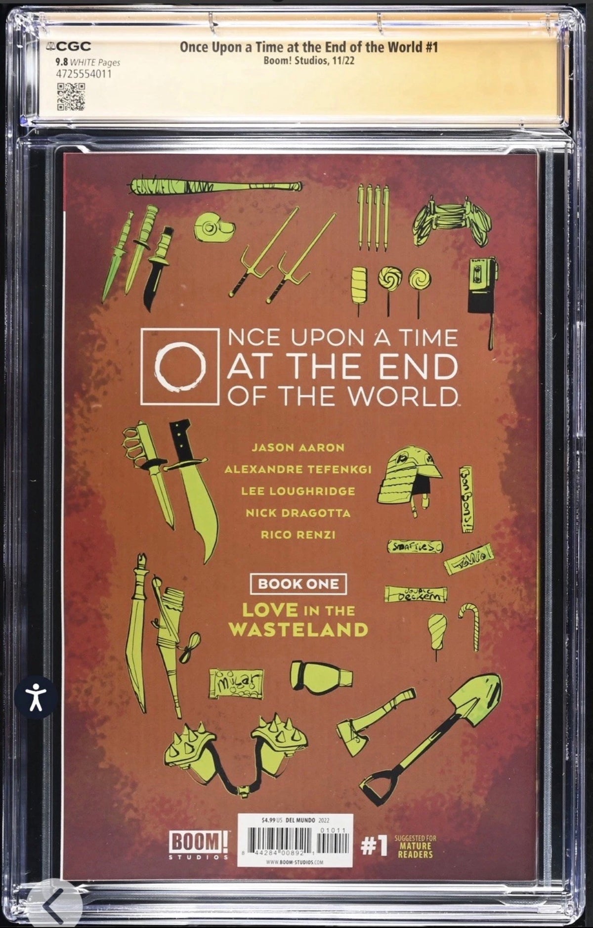 Once Upon a Time at the End of the World #1 CGC SS 9.8 SIGNED By Jason Aaron (BOOM! Studios, 2023)