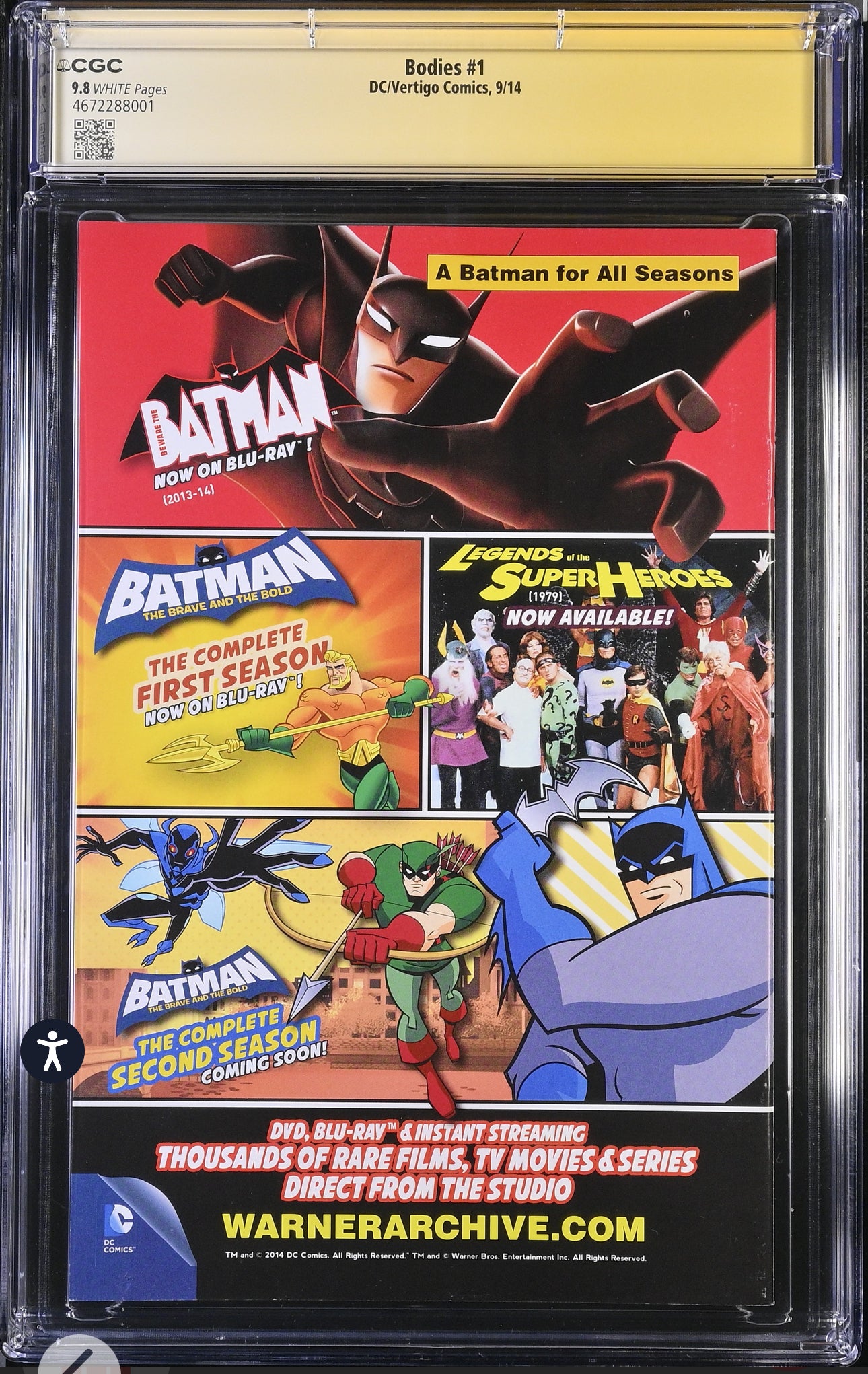 Bodies #1 CGC SS 9.8 Signed By Tula Lotay (DC/Vertigo, 2014) Netflix Series