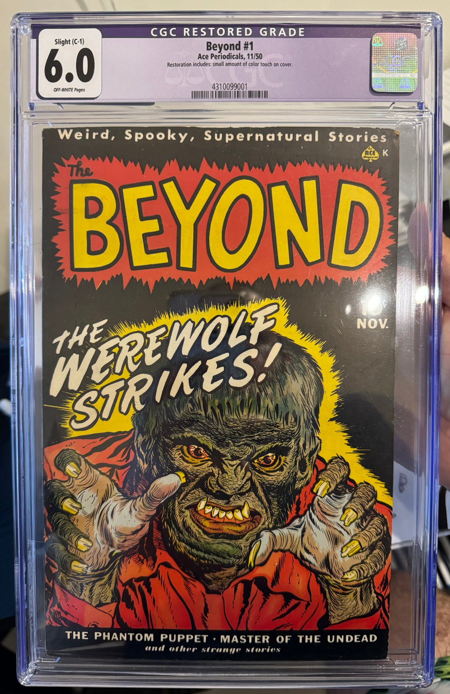 Beyond #1 CGC 6.0 RESTORED (Ace Periodicals, 1950) Pre Code Horror