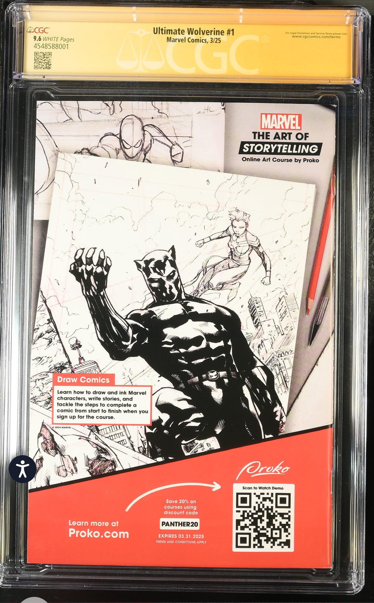 Ultimate Wolverine #1 CGC SS 9.6 (Marvel, 2025) Signed & Sketch By Chris Condon