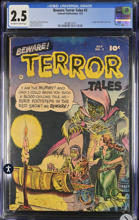 Beware Terror Tales #2 CGC 2.5 Fawcett Publications, 1952) Pre Code Horror Golden Age