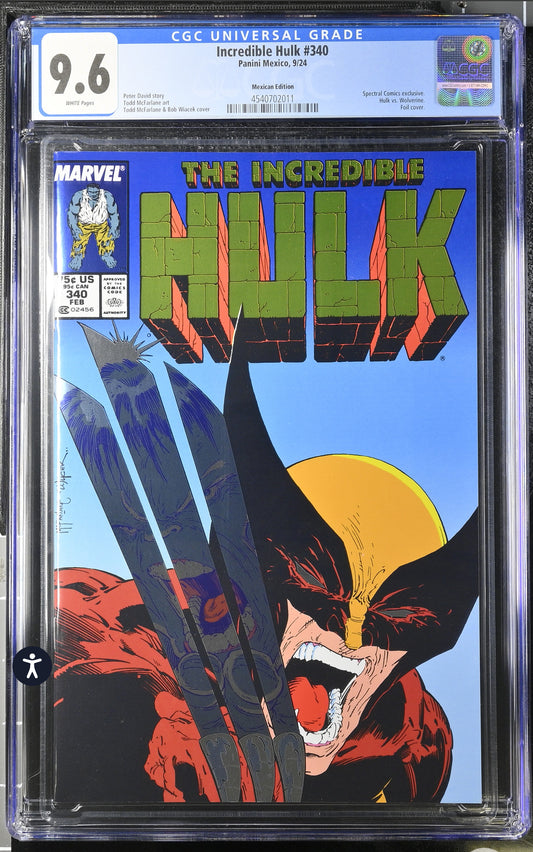 Incredible Hulk #340 CGC 9.6 (Mexican Foil Edition) NYCC Exclusive