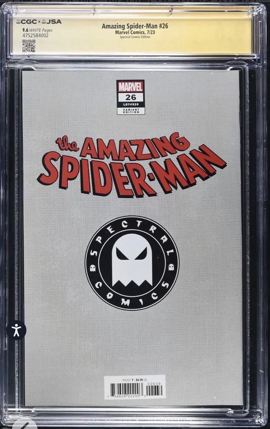 Amazing Spider-Man #26 CGC X JSA 9.6 Signed By Tyler Kirkham & CB Cebulski (Marvel, 2023)