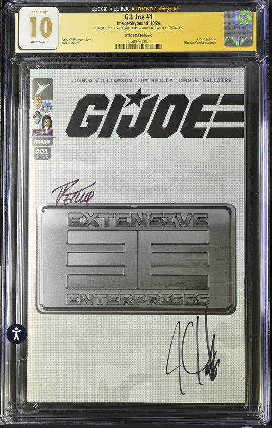 G.I. Joe #1 CGC x JSA 10 (Image/Skybound 2024) Signed By Tom Reilly & Joshua Williamson (NYCC Ashcan Preview)