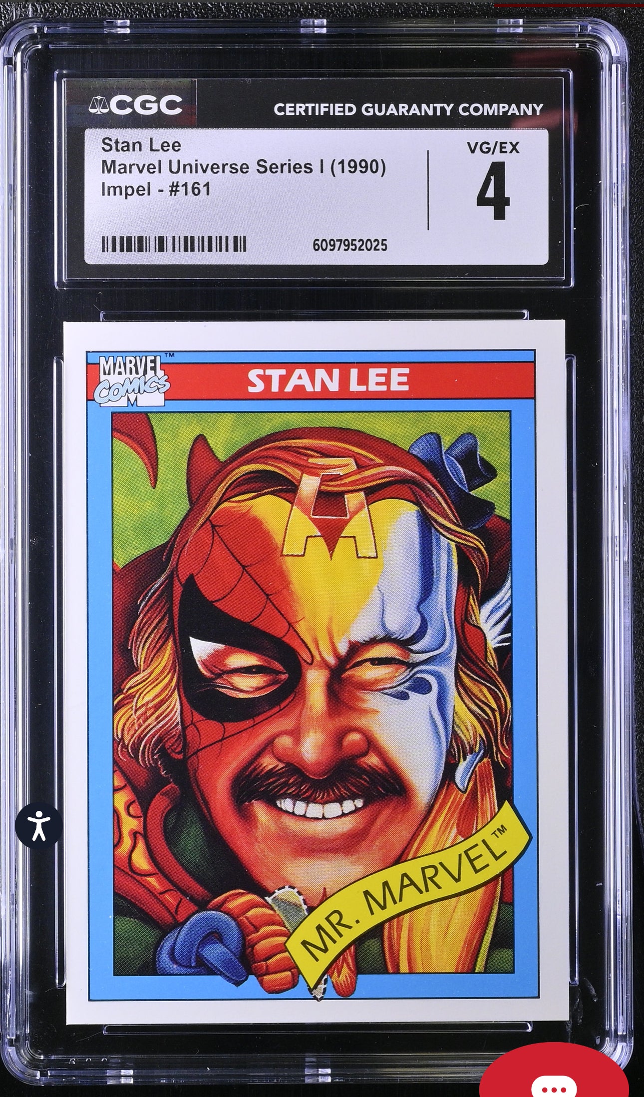 Stan Lee Impel CGC 4 (VG/EX) Marvel Universe Series I (1990) Impel #61 CGC CARDS