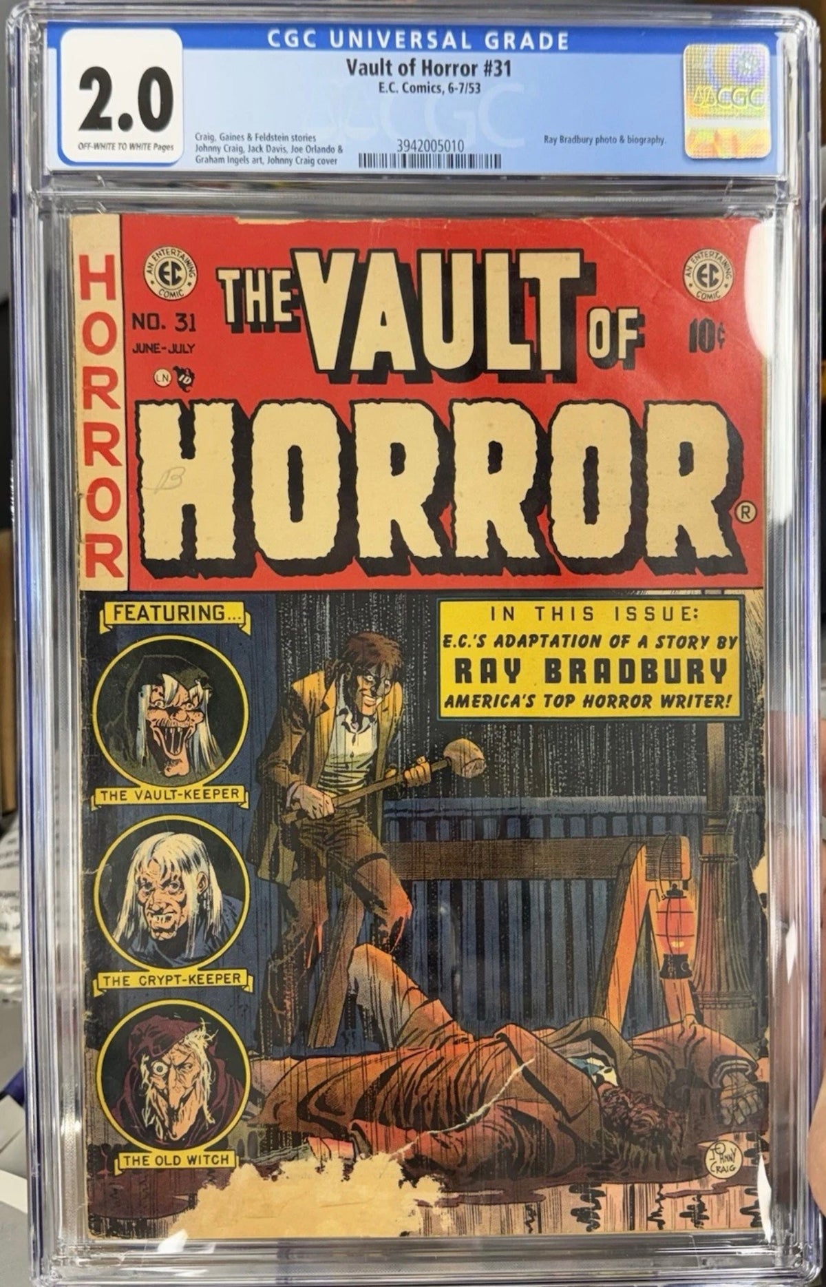 VAULT OF HORROR #31 CGC 2.0 (E.C. Comics, 1953) Pre-Code Golden Age Horror