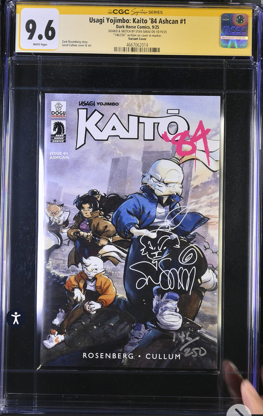 Usagi Yojimbo: Kaito '84 Ashcan #1 CGC SS 9.6 Signed & Sketch By Stan Sakai (Dark Horse, 2025 Variant)