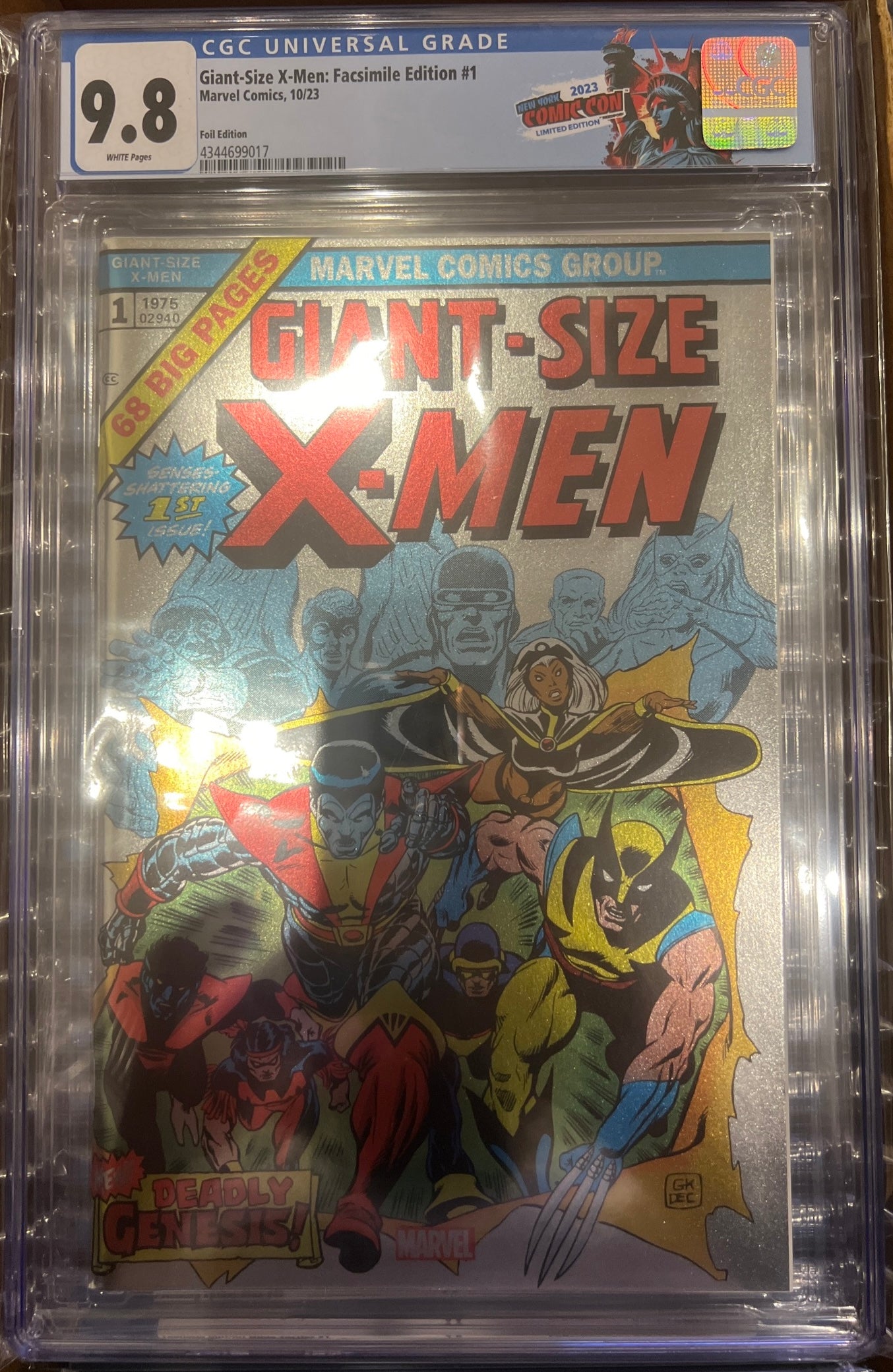 Giant Size X-Men #1 CGC 9.8 (NYCC Foil Edition) w/ custom label