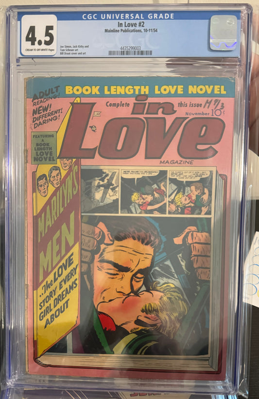 In Love #2 CGC 4.5 Mainline Publications, 1954 Golden Age Romance