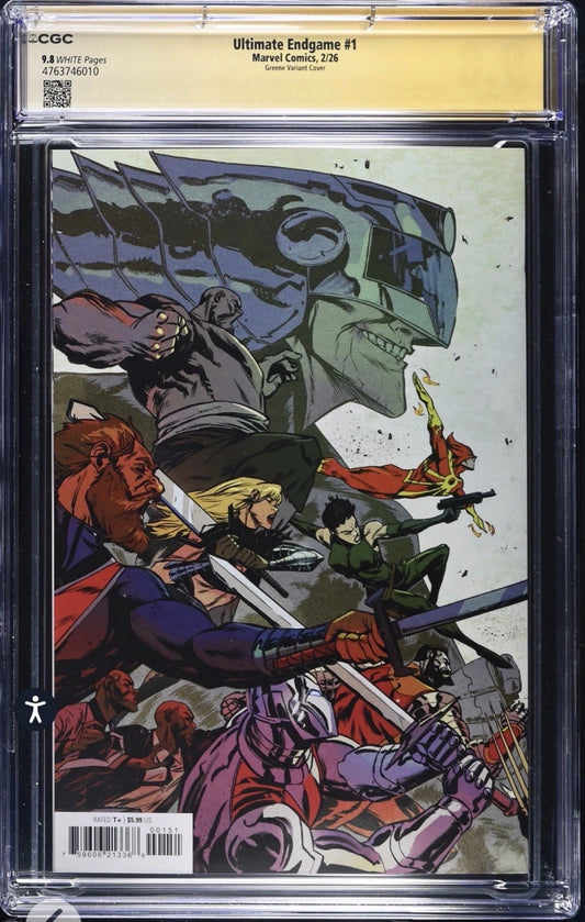Ultimate Endgame #1 CGC SS 9.8 Signed By Sanford Greene (Marvel, 2026)