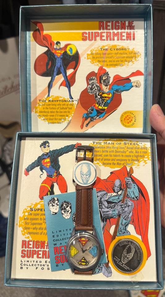 Fossil Watch Reign Of The Supermen Limited Edition Collector's Man of Steel Edition