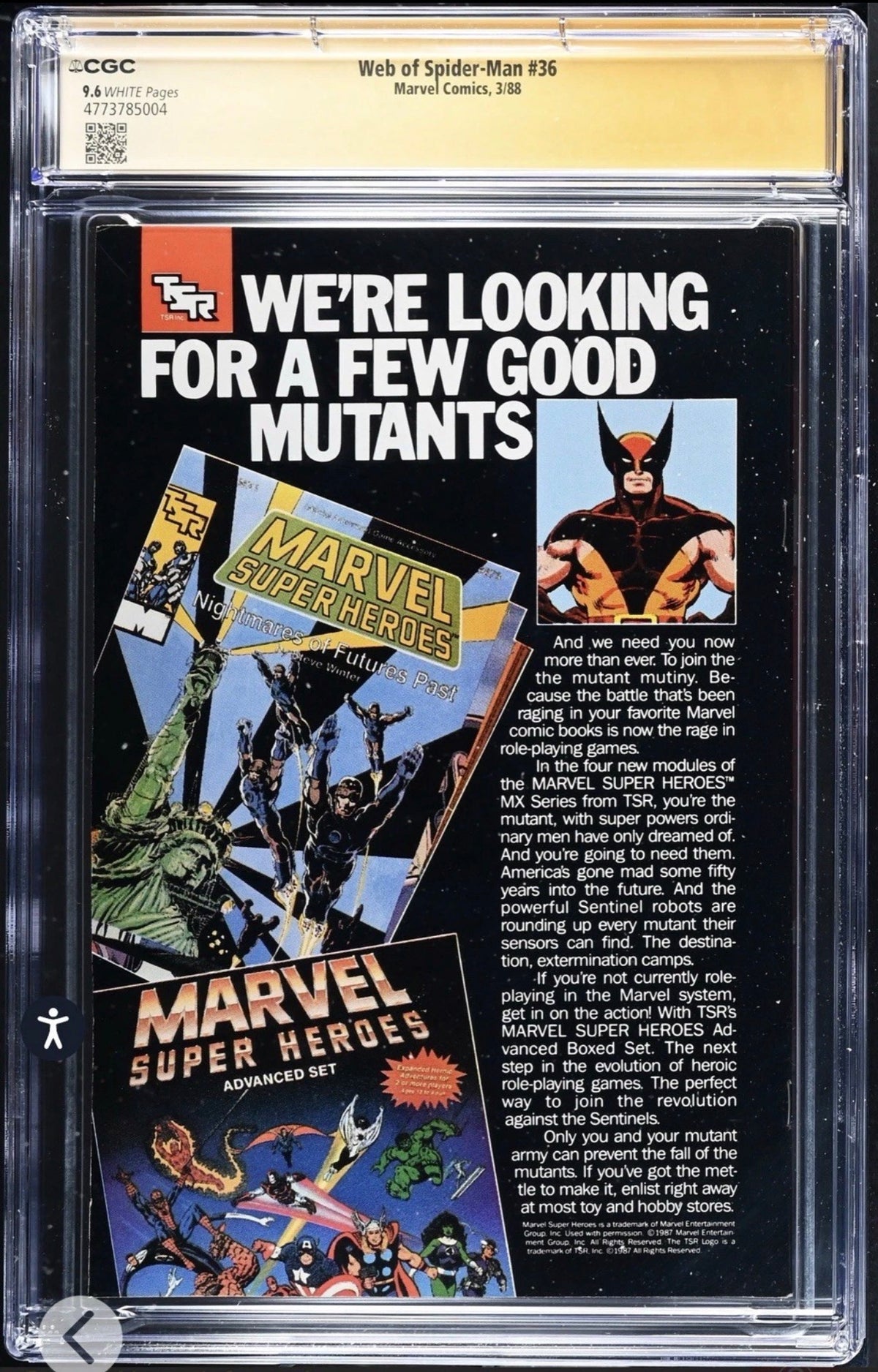 Web Of Spider-Man #36 CGC SS 9.6 3x Signed By Jim Salicrup, Keith Williams, Alex Saviuk (Marvel, 1988)