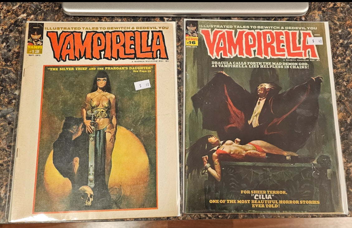 Vampirella (Warren,1969) Lot Of 28 Issues (3-6,8-17,20,24-29,32,34,58,67,Mag)