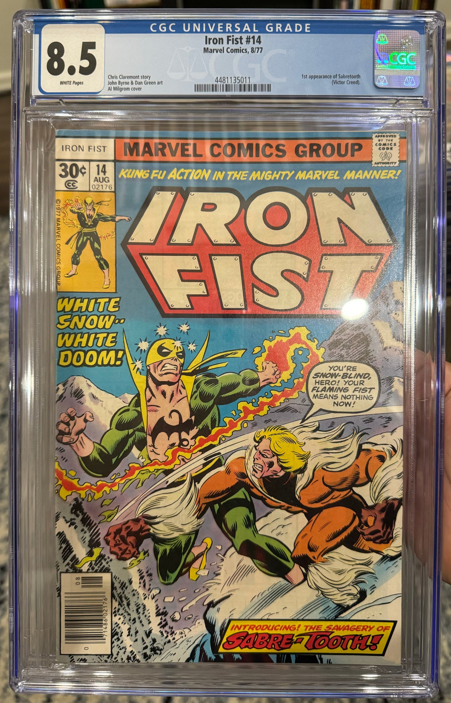 Iron Fist #14 CGC 8.5 (Marvel, 1977) CGC 8.5 (1st appearance of Sabretooth, Victor Creed)