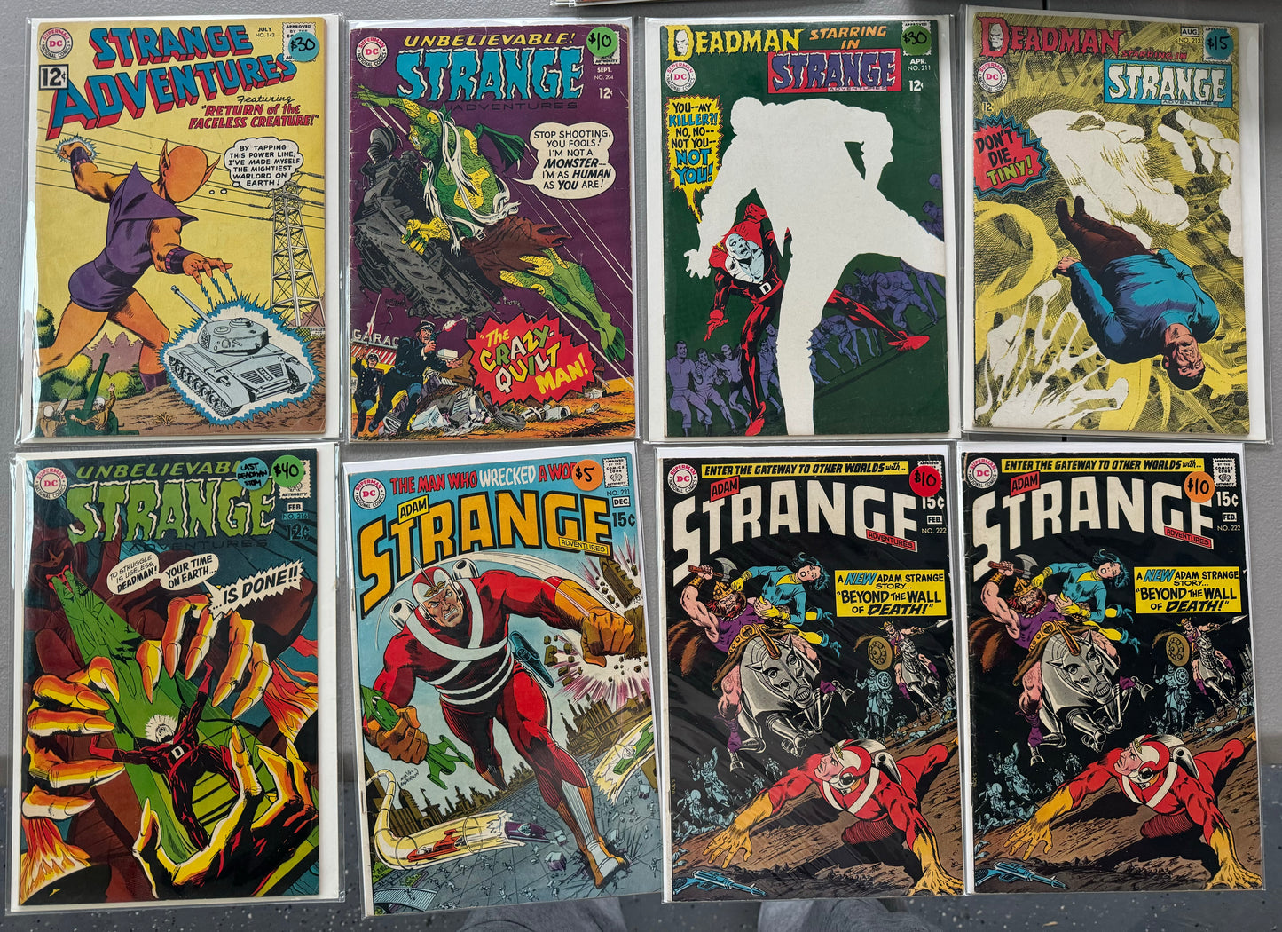 Strange Adventures Comics (DC, Silver Age) Lot Of 8 142,204,211,213,216,221,222