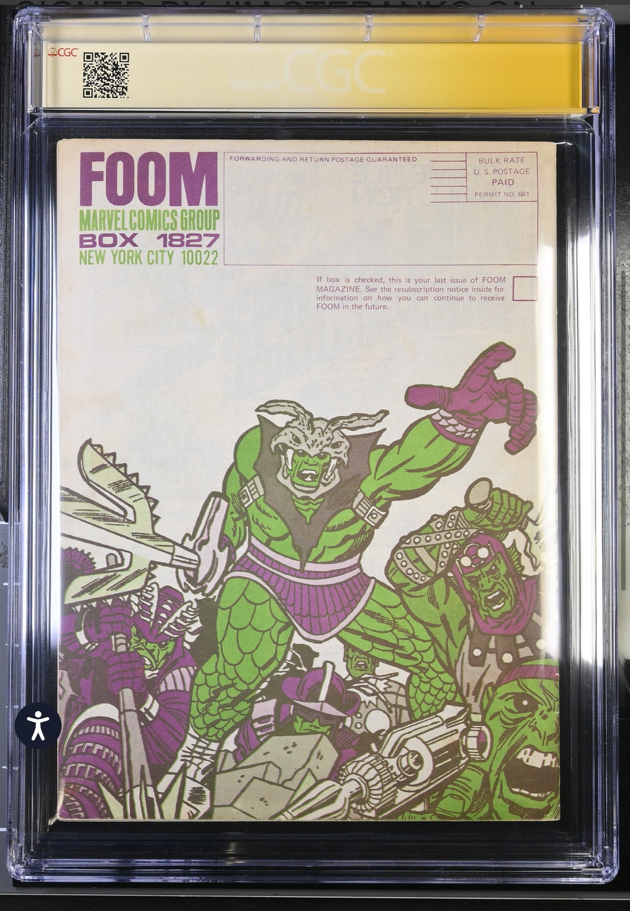 Foom #4 CGC SS 5.5 (Marvel, 1973) Signed by Jim Steranko (Doctor Doom Cover)