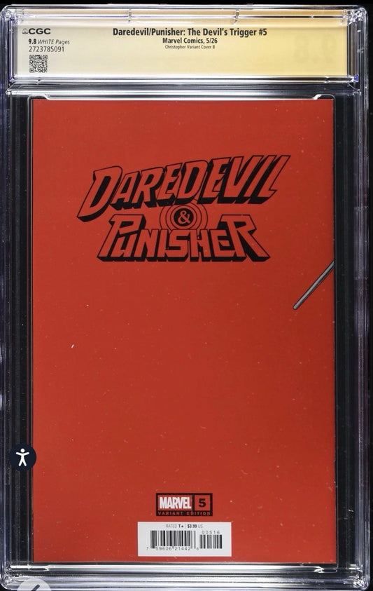 Daredevil Punisher: The Devil's Trigger #5 CGC SS 9.8 Signed By John Tyler Christopher  Marvel, 2025