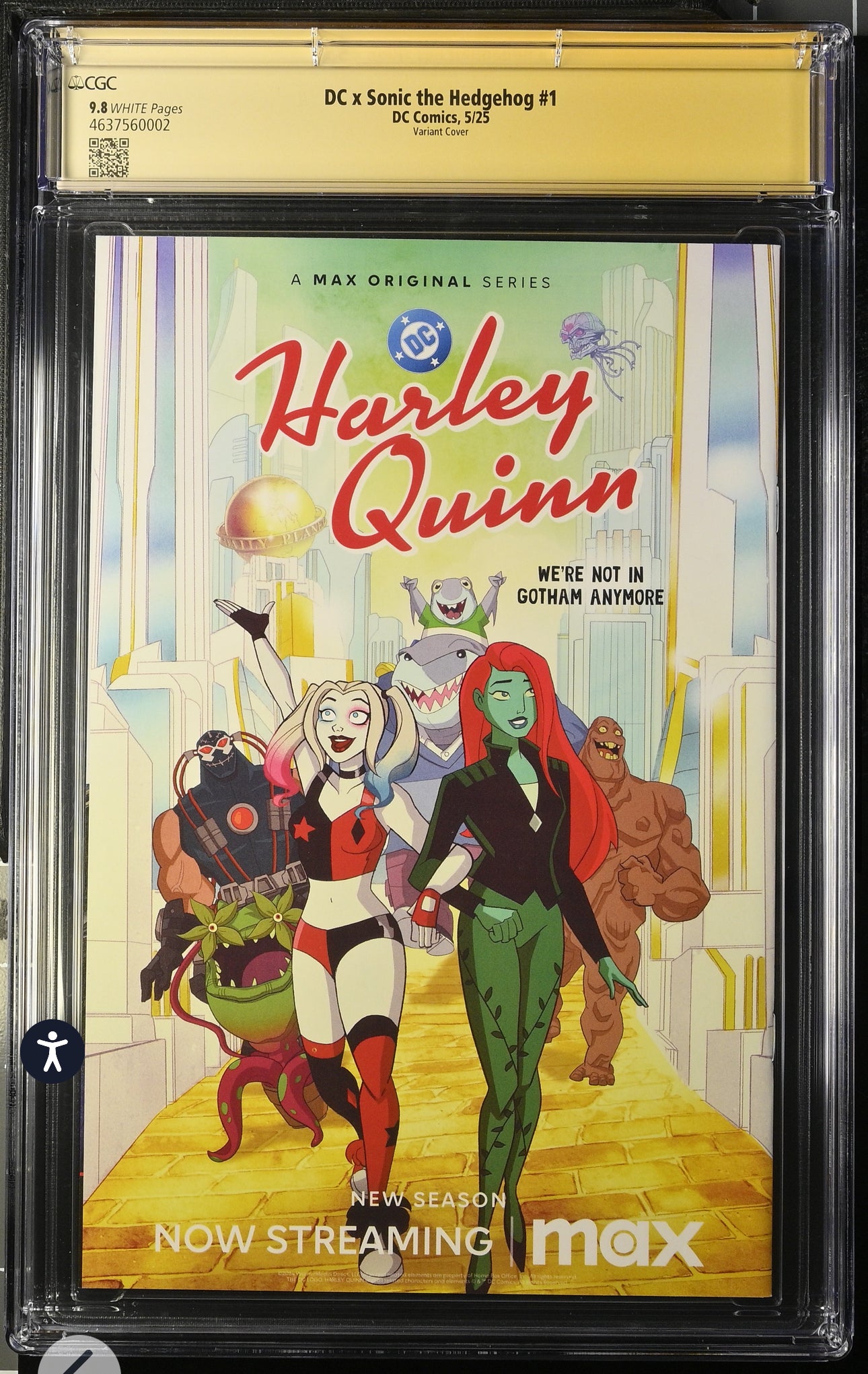 DC x Sonic the Hedgehog #1 CGC SS 9.8 (DC, 2025) Variant Signed by Ethan Young