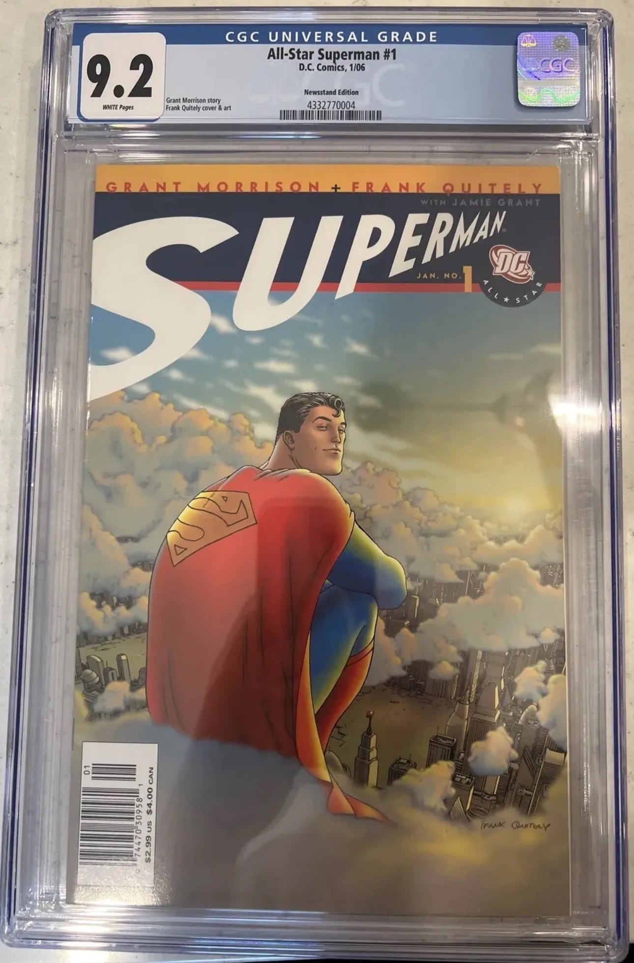 All-Star Superman #1 CGC 9.2 Rare Newsstand DCU, 2006 Grant Morrison, James Gunn