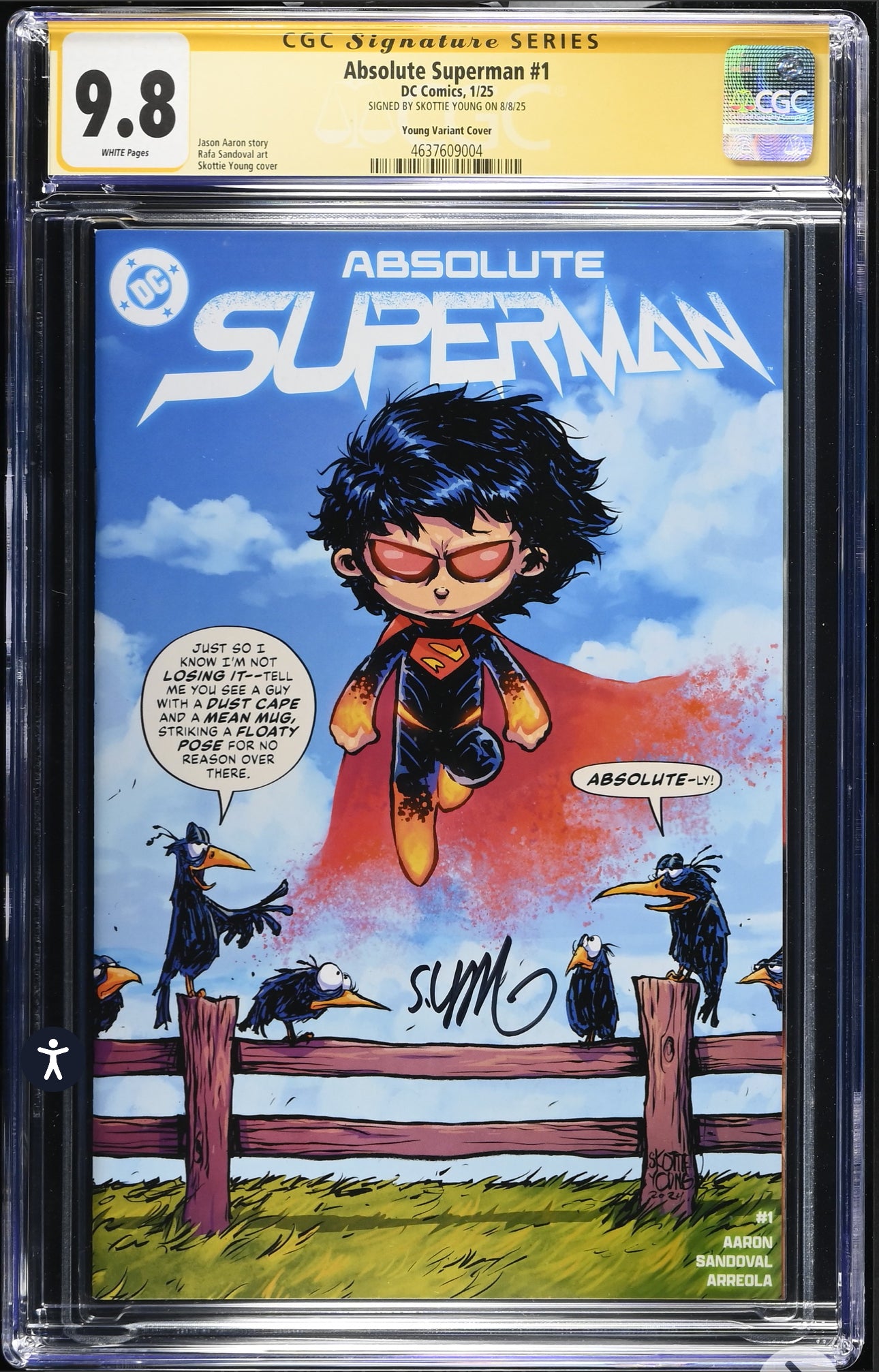 ABSOLUTE SUPERMAN #1 CGC SS 9.8 (DC, 2023) signed by Skottie Young