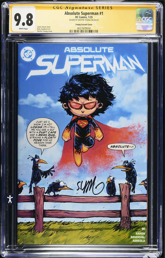ABSOLUTE SUPERMAN #1 CGC SS 9.8 (DC, 2023) signed by Skottie Young