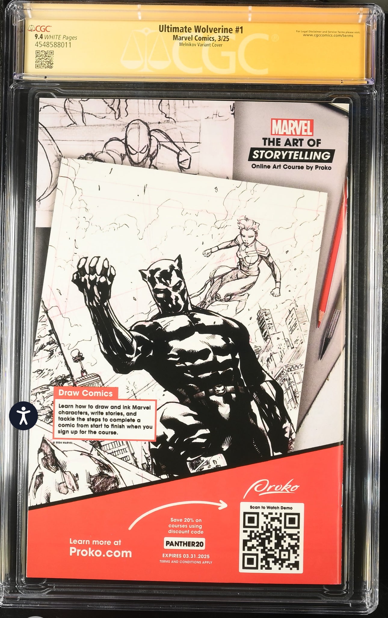 Ultimate Wolverine #1 CGC SS 9.4 (Marvel, 2025) Signed By Chris Condon (Gleb Melnikov Variant)